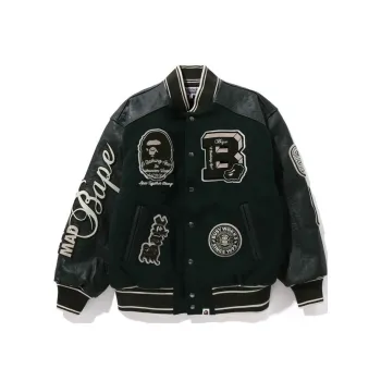 A BATHING APE Bape Patch Varsity Jacket