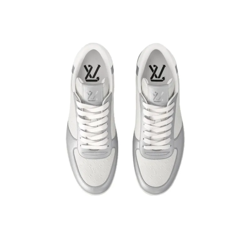 LOUIS VUITTON Rivoli Low Top Skateboard Shoes Men's White-4