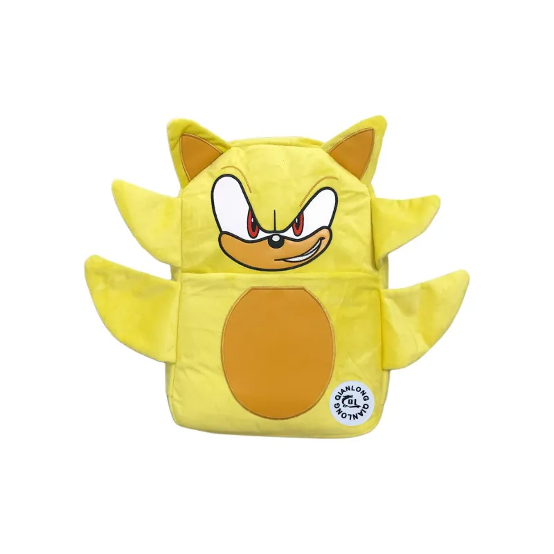 YUANTUZHE Plush Backpack Unisex Blue/Yellow-6