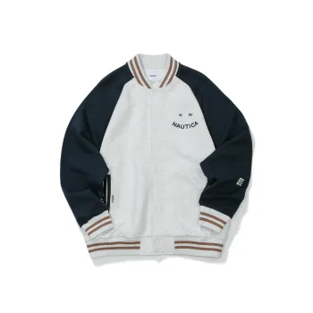 Nautica White Sail Baseball Jacket Unisex