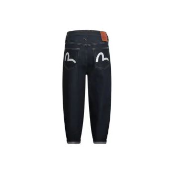 EVISU Tapered leg Logo embroidered Jeans