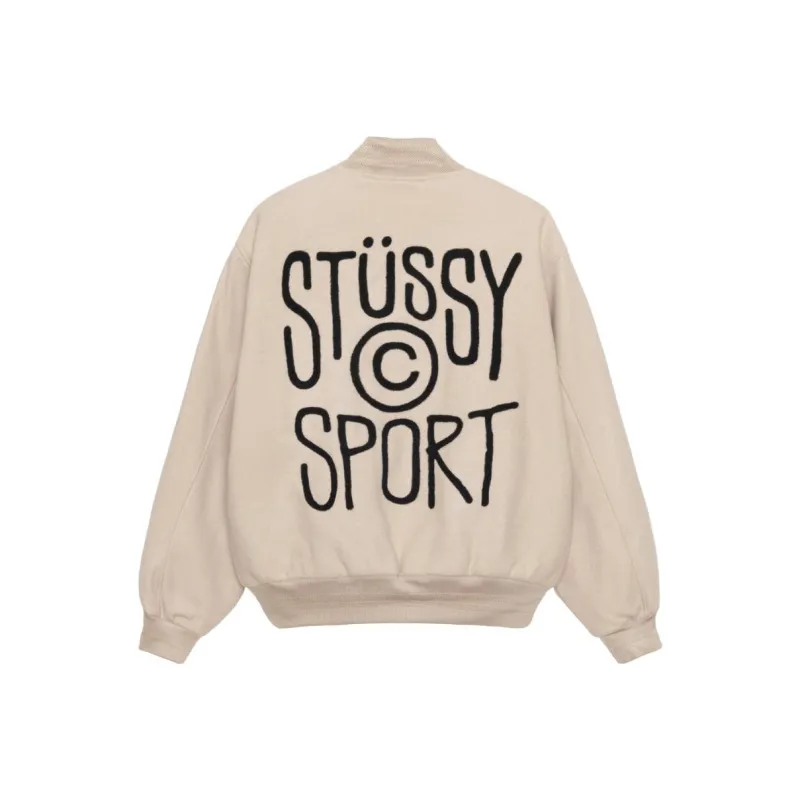 Stussy Sport Melton Varsity Jacket-5