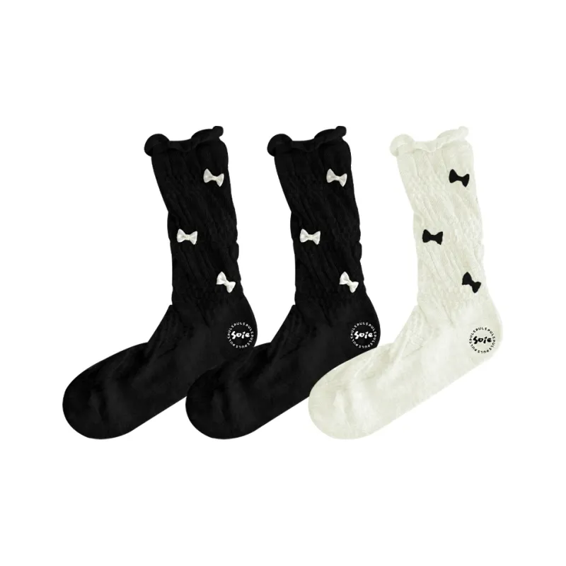 SOIE Mid Calf Socks Women's Combo Set-10