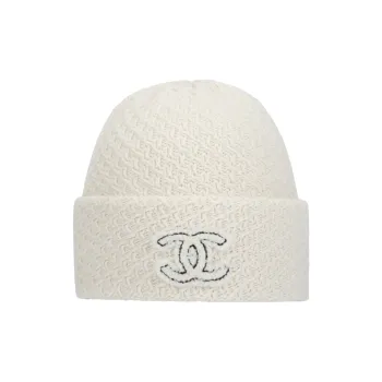 CHANEL Cashmere Beanies Women's White