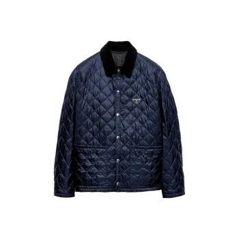 PRADA SS25 Jackets Coats Men's Marine Blue