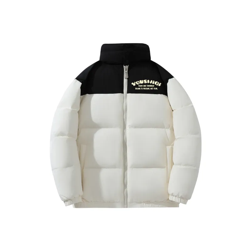 YOUSHIQI Monogram Print Unisex Down Jacket-2