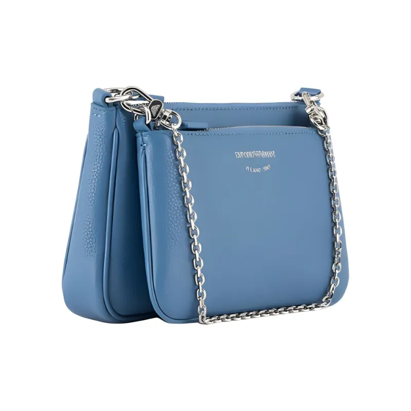 EMPORIO ARMANI Polyurethane Crossbody Bag, Shoulder Bag Mini Women's Denim Blue-1