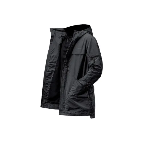 Seasonal Words Jackets Coats Men's Black
