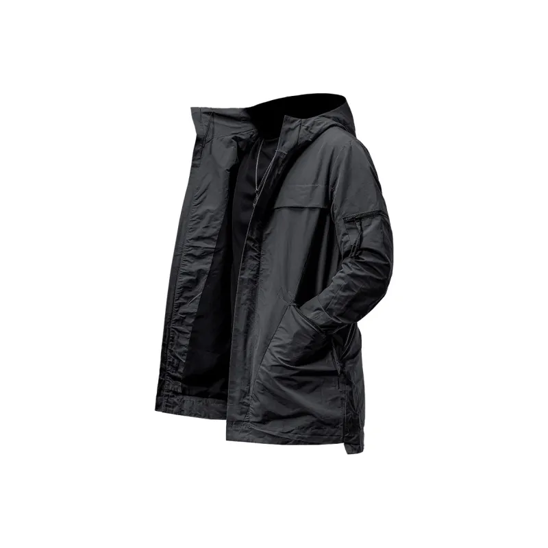 Seasonal Words Jackets Coats Men's Black-0