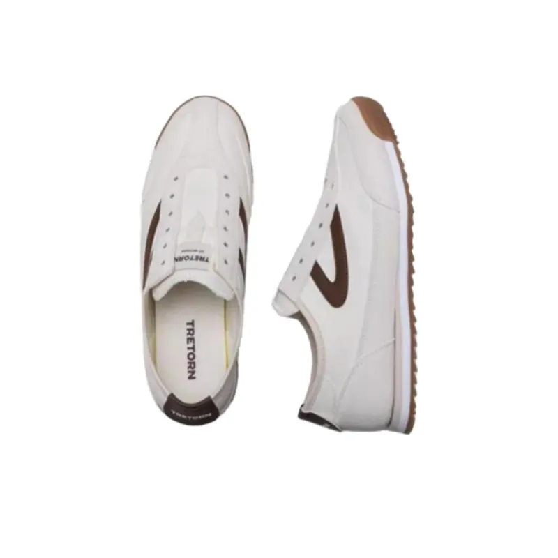 TRETORN RawlinsElastic Low Top Casual Shoes Unisex White Brown-2