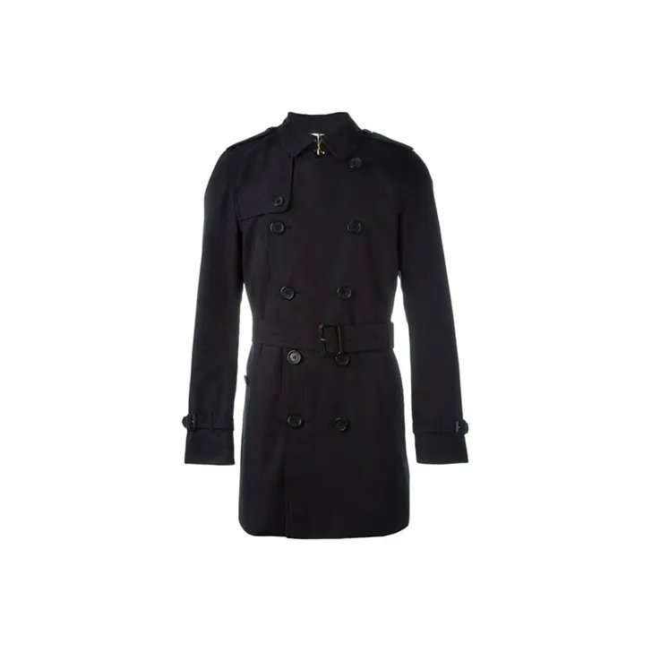 Burberry Trench Coat Men's Dark Blue-0