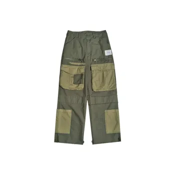 PROS BY CH Straight Casual Pants Unisex Army Green