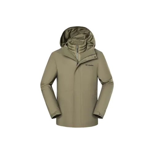 Columbia Omni Heat Water Resistant Windproof Warm Heat Reflective Windbreaker Jacket Men's Green