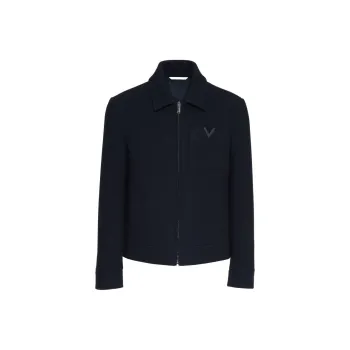 Valentino Zip Up Straight Hem Jacket