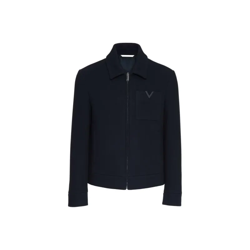 Valentino Garavani Zip Up Straight Hem Jacket-0