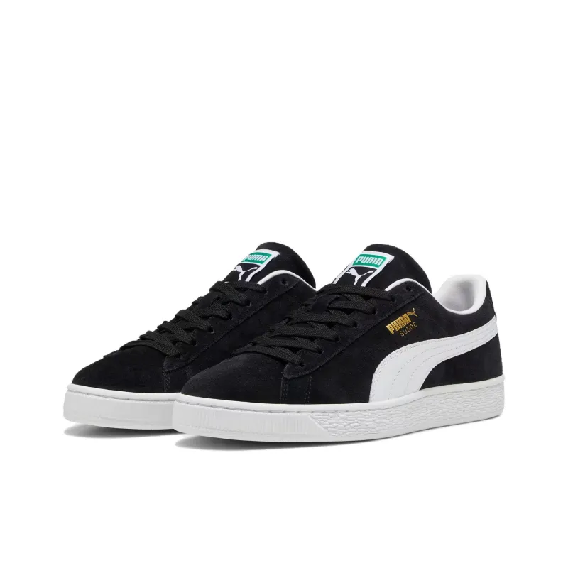PUMA Suede Classic Anti Slip Wear Resistant Low Top Skateboard Shoes Women's Black White-2