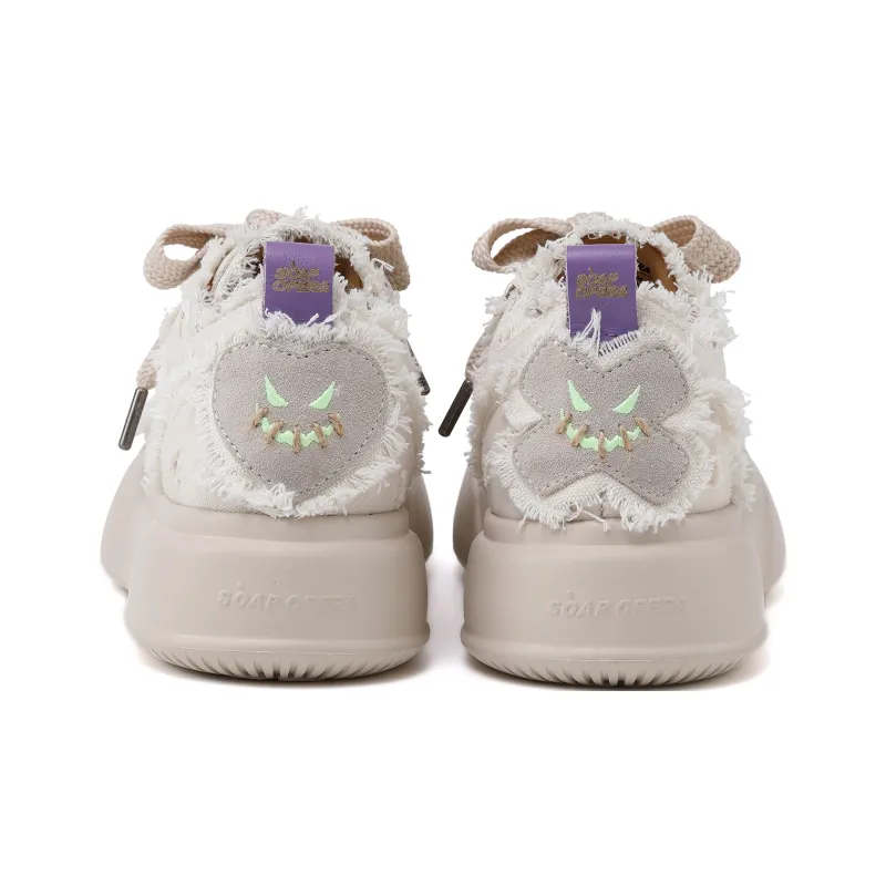 SOAP OPERA Basic Collection Canvas Shoes Women's Low Top Beige-3