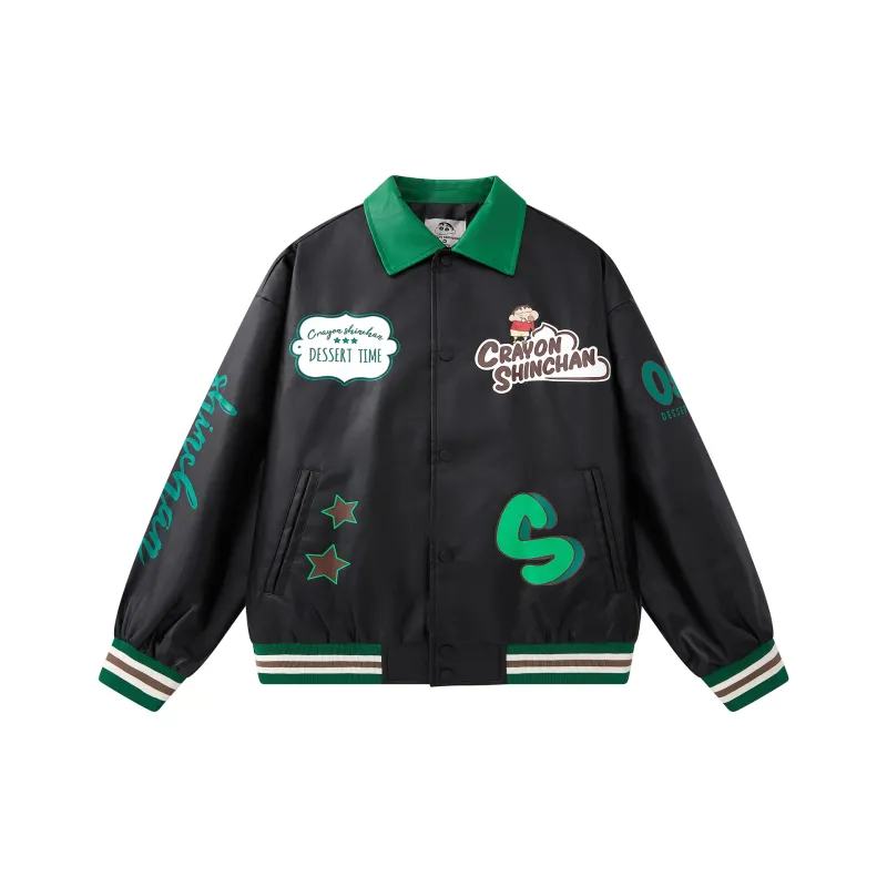 SHINCHAN Baseball Jacket Coat Unisex-0