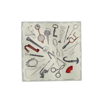 HERMES Twill, Silk, Silk Scarves Women's Beige
