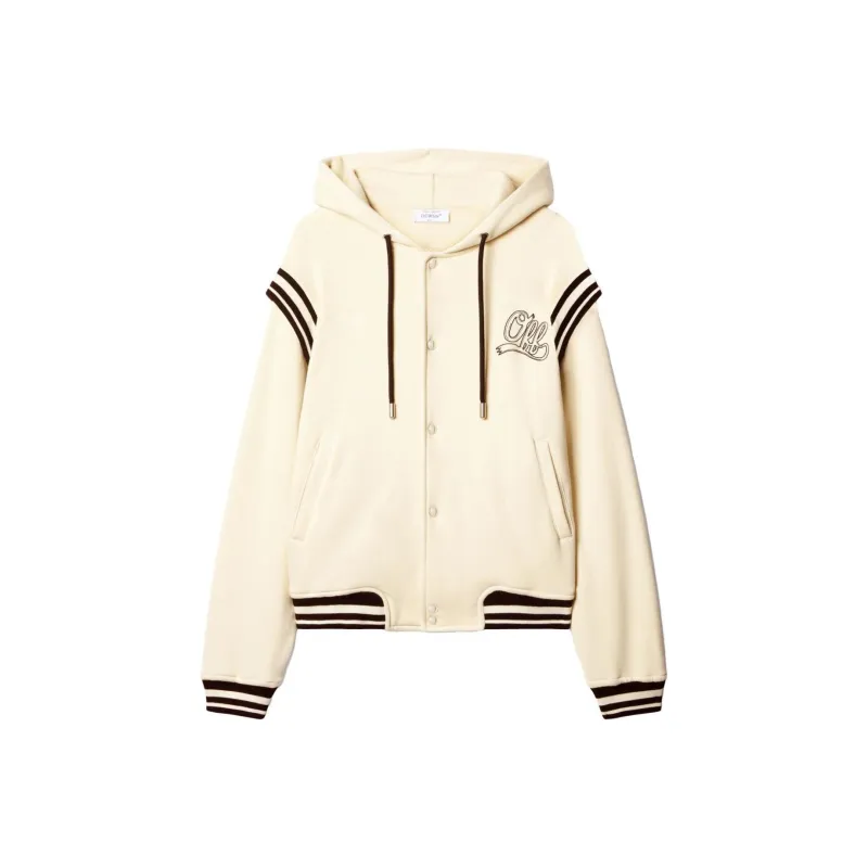 Off  Logo Detailed Drawstring Hoodie-0