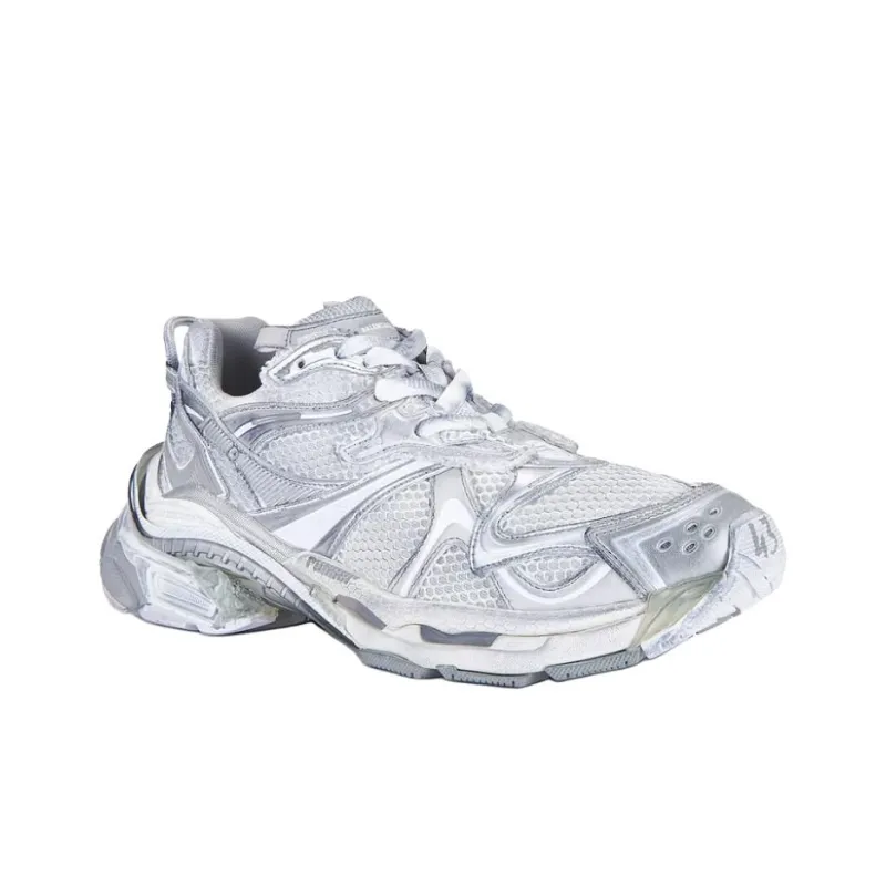 Balenciaga Runner2.0 Low Top Chunky Sneakers Men's White-2
