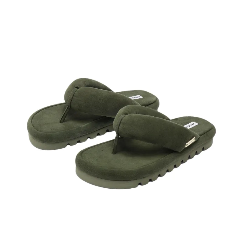 Naked Wolfe Rubber Sole Abrasion Resistant Flip Flops Women's Green-1