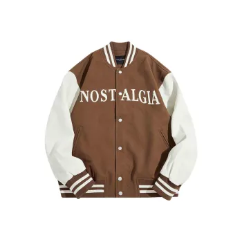 PEACEBIRD MEN Baseball Jacket Men's Brown 1