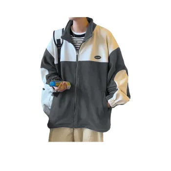 Tonlion Velvet Jackets Men Blue Gray
