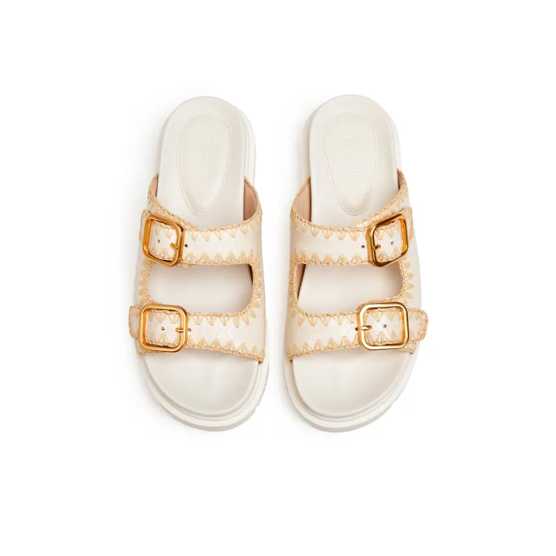 Staccato Quick Dry Slide Slippers Women's Beige Apricot-4