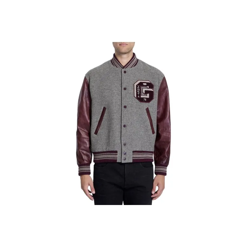 Golden Goose Logo Patch Panelled Varsity Jacket-0