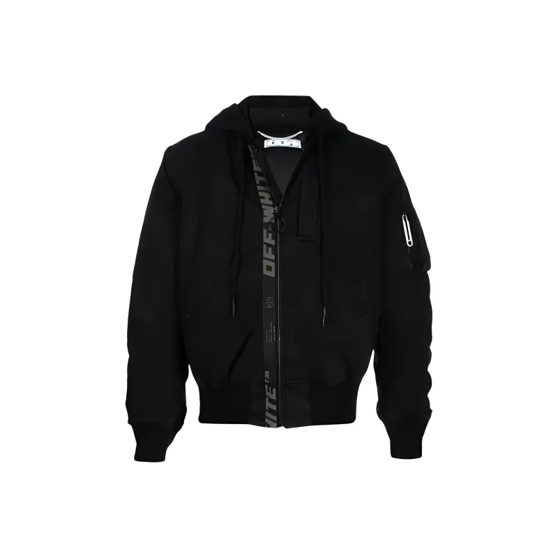 OFF WHITE Vintage Cotton Bomber Jacket-0