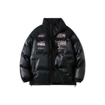 Airwalk Flame Letter Checkerboard Logo Unisex Quilted Jacket