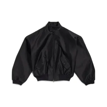 Balenciaga Harrington Jacket In Black Jackets & Coats, Loose Fit Men's Black