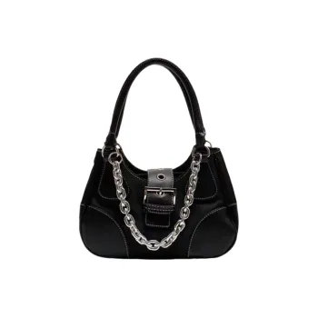 Juju Jimmy PU Polyester Crossbody Bag, Shoulder Bag Regular Women's Ecru/Black
