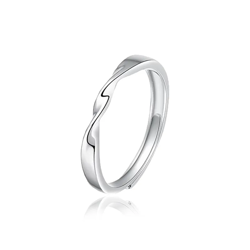 MAGICPOLE 925 Sterling Silver With Zircon Rings Unisex Silver-0