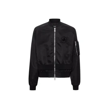 DSQUARED 2 Logo Appliqué Zipped Bomber Jacket