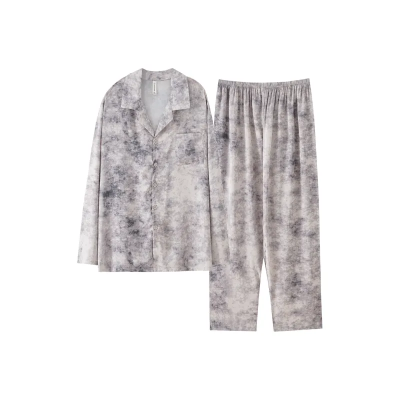 FENTENGCARE Pajama Set Men's Gray-0