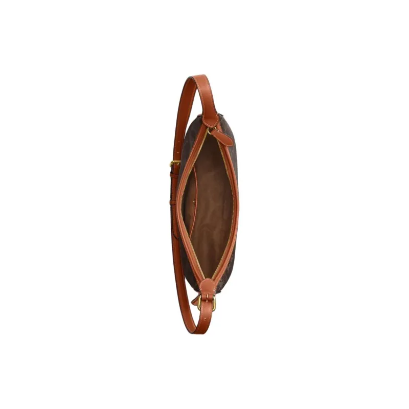COACH Ace Artificial Leather With Cow Leather Crescent Bag, Crossbody Bag, Shoulder Bag Tubas Women's Truffle-3