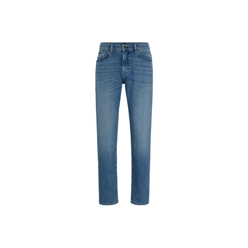 HUGO BOSS Regular-Fit Jeans Comfort-Stretch Denim Jeans Men's Blue-0