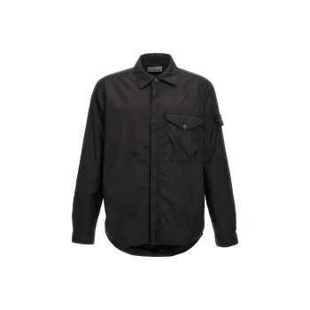 STONE ISLAND Logo Patch Zip Up Jacket