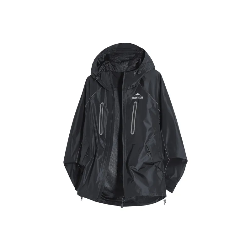 TELENT Waterproof And Windproof Windbreaker Jacket Unisex Ivory White-9