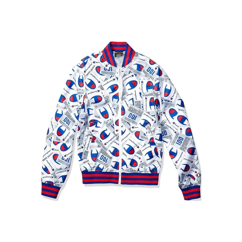 Champion SS24 Baseball Jacket Unisex White-0
