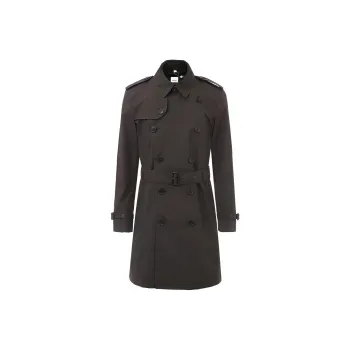 Burberry Trench Coats Men Black Gray Color
