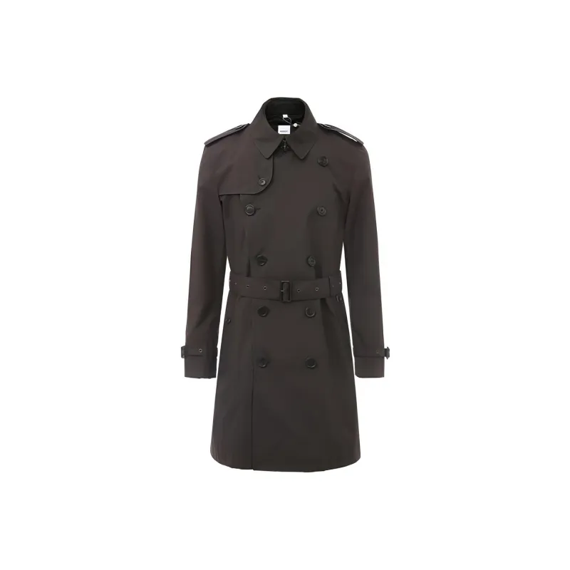 Burberry Trench Coats Men Black Gray Color-0