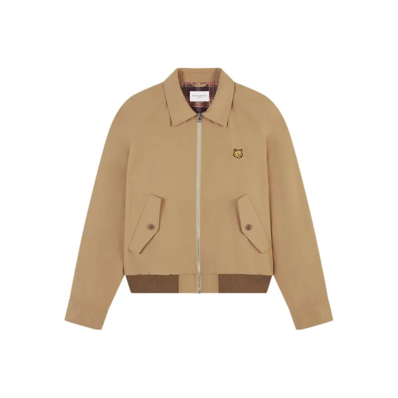 Maison Kitsune Technical Cotton Gabardine W Harrington Jacket-0