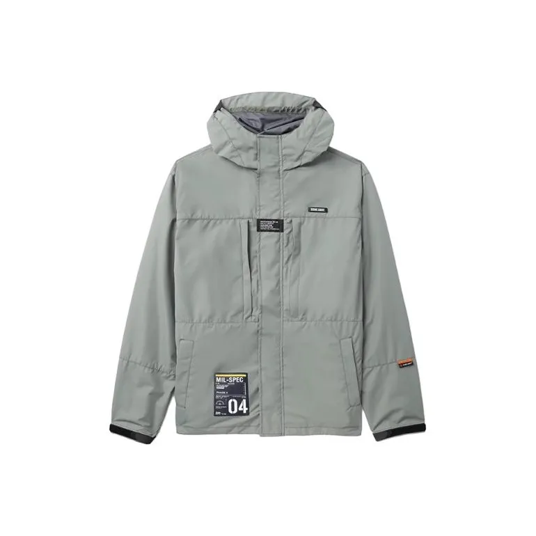 Izzue Patch details Padded Hooded Jacket-4