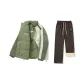 Olive Green+Sherpa Waffle Knit Pants Coffee
