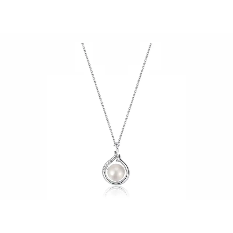 CHINA GOLD S999 Fine Silver Sterling Silver Necklaces Women's-0