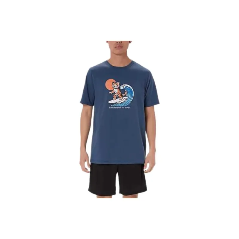 Asics SUNSHINE T Shirt Men's Vintage Indigo-0