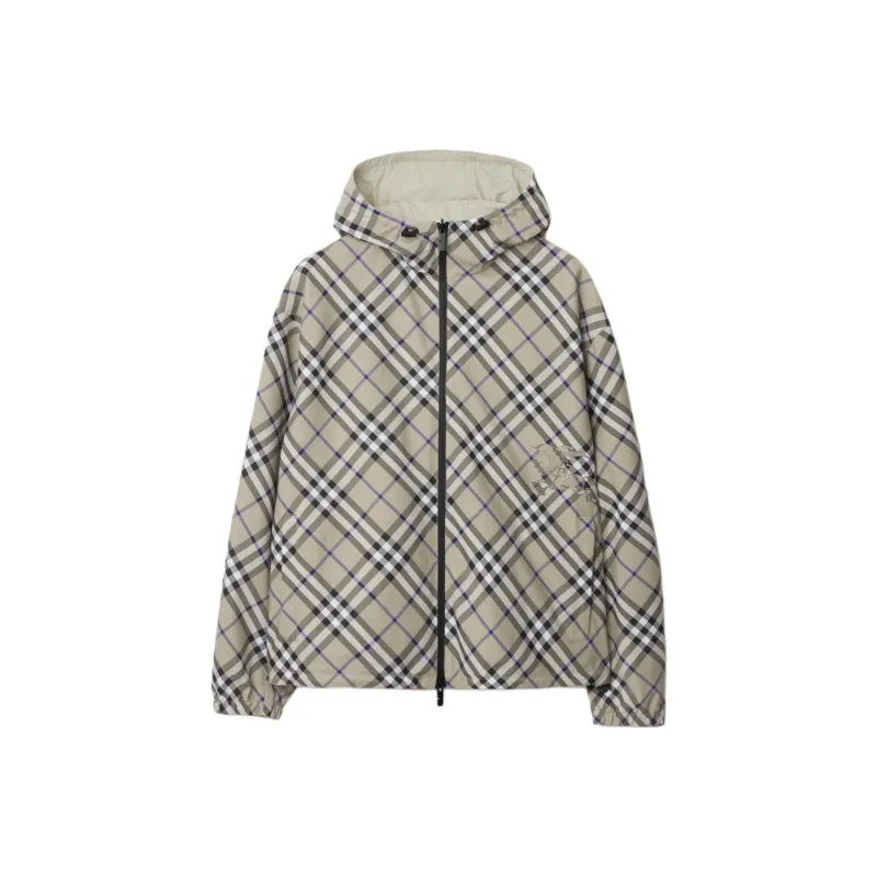 Burberry Checked Reversible Zipped Hooded Jacket-0